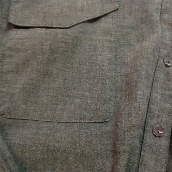 Eileen Fisher cotton & linen blouse blue/gray Small - Picture 4 of 6